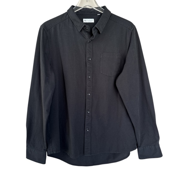 7 Diamonds 4 Way Stretch Black Dress Shirt Size Large - Picture 1 of 6